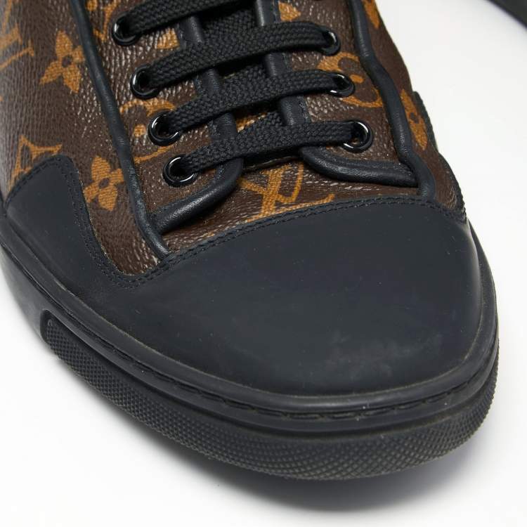 Pre Owned Louis Vuitton Brown Monogram Canvas  And Leather Slalom Low Top Sneakers Size 42.5