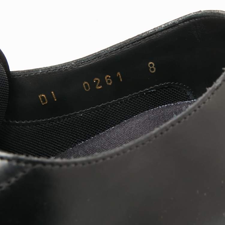 Pre Owned Louis Vuitton Black Leather Lace-Up Derby Size 42