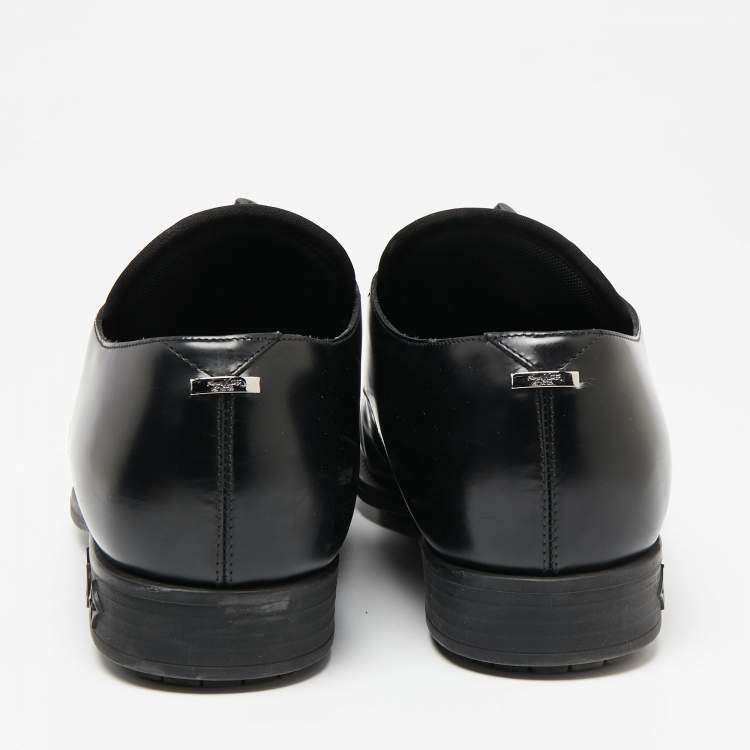 Pre Owned Louis Vuitton Black Leather Lace-Up Derby Size 42