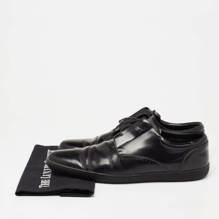 Pre Owned Louis Vuitton Black Leather  Lace Up Oxford Size 44 