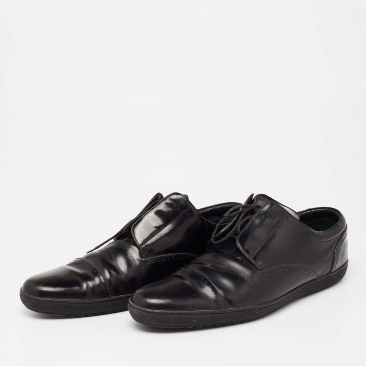 Pre Owned Louis Vuitton Black Leather  Lace Up Oxford Size 44 