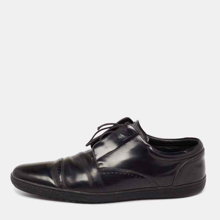 Pre Owned Louis Vuitton Black Leather  Lace Up Oxford Size 44 