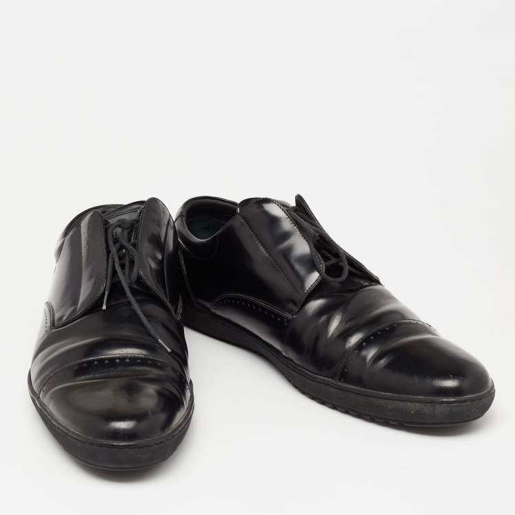 Pre Owned Louis Vuitton Black Leather  Lace Up Oxford Size 44 