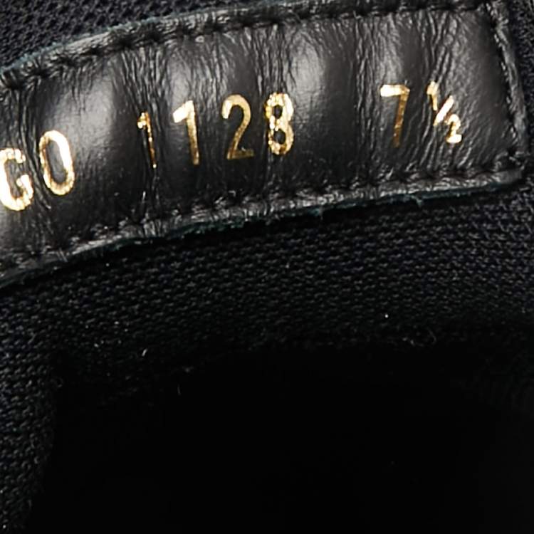 Pre Owned Louis Vuitton Black/Brown Monogram Canvas and Mesh Run Away Pulse Sneakers Size 41.5
