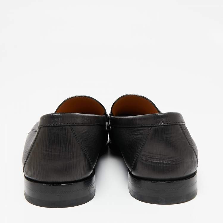 Pre Owned Louis Vuitton Black Epi Leather Major Loafers Size 47
