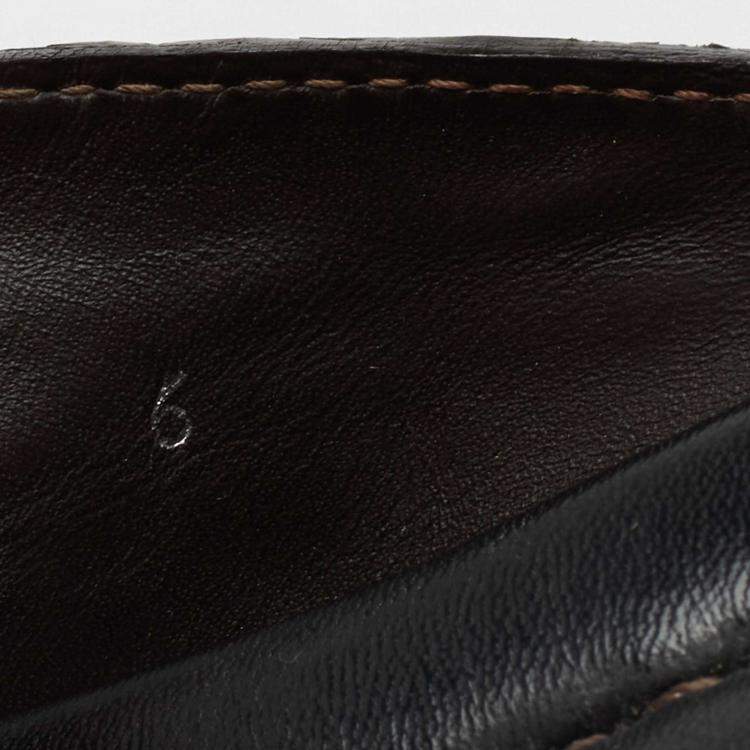 Pre Owned Louis Vuitton Black Crocodile Leather Cross Strap Flat Slide Sandals Size 40
