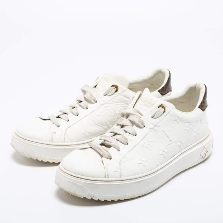 Louis Vuitton White Leather Low Top Sneakers Size 41 Louis Vuitton