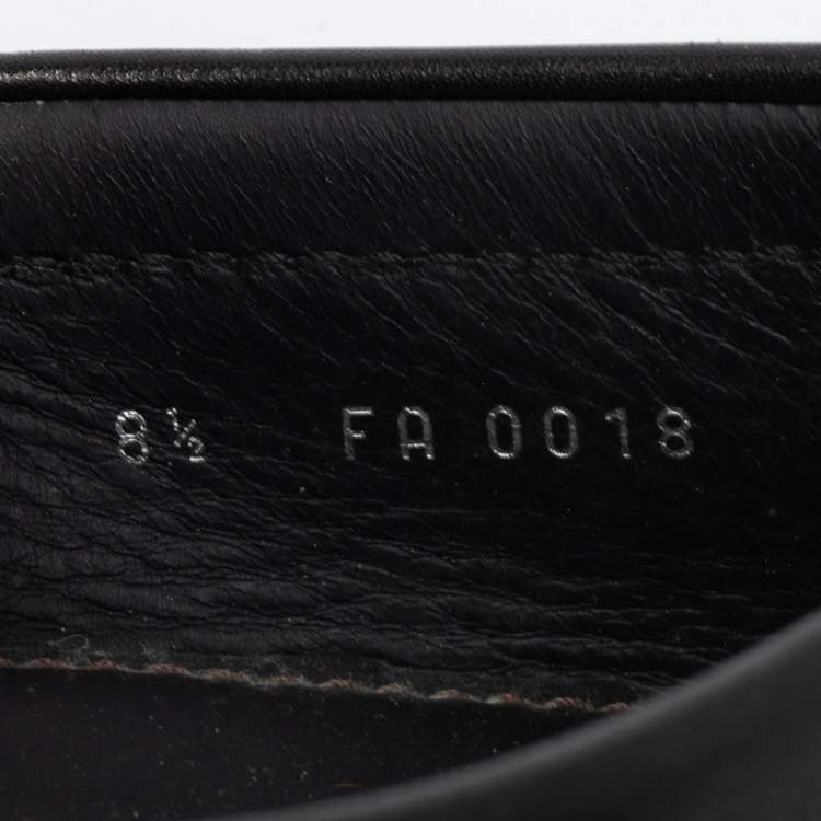 Pre Owned Louis Vuitton Black Leather Monte Carlo Loafers Size 42.5