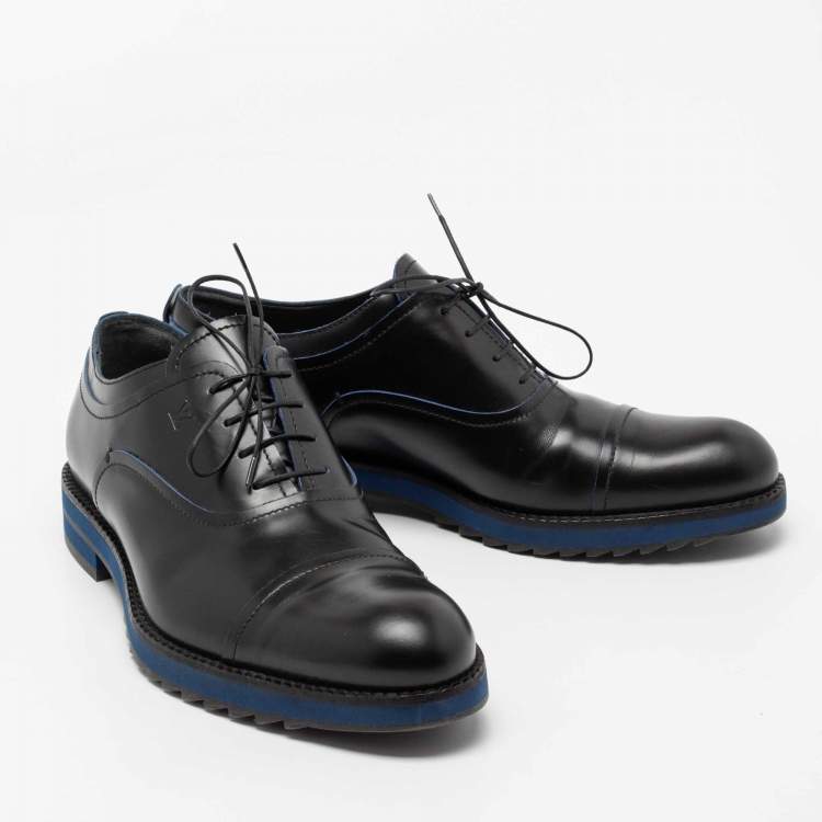 مملوكة مسبقًا Louis Vuitton Black Leather Lace Up Oxfords Size 41