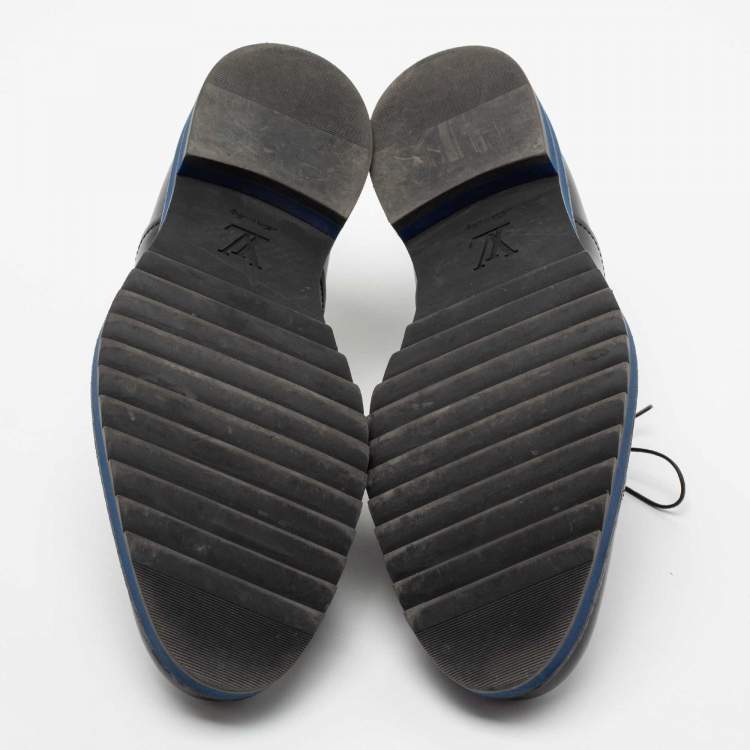 مملوكة مسبقًا Louis Vuitton Black Leather Lace Up Oxfords Size 41