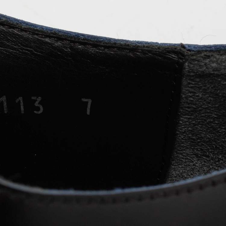 مملوكة مسبقًا Louis Vuitton Black Leather Lace Up Oxfords Size 41