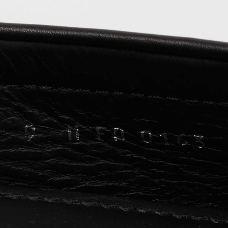 Pre Owned Louis Vuitton Black Leather Monte Carlo Loafers Size 43