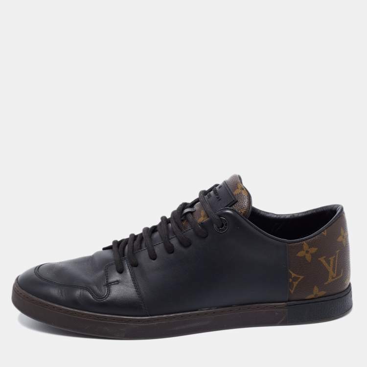 Louis Vuitton Brown/Black Monogram Canvas and Leather Match Up Low Top  Sneakers Size 43 Louis Vuitton