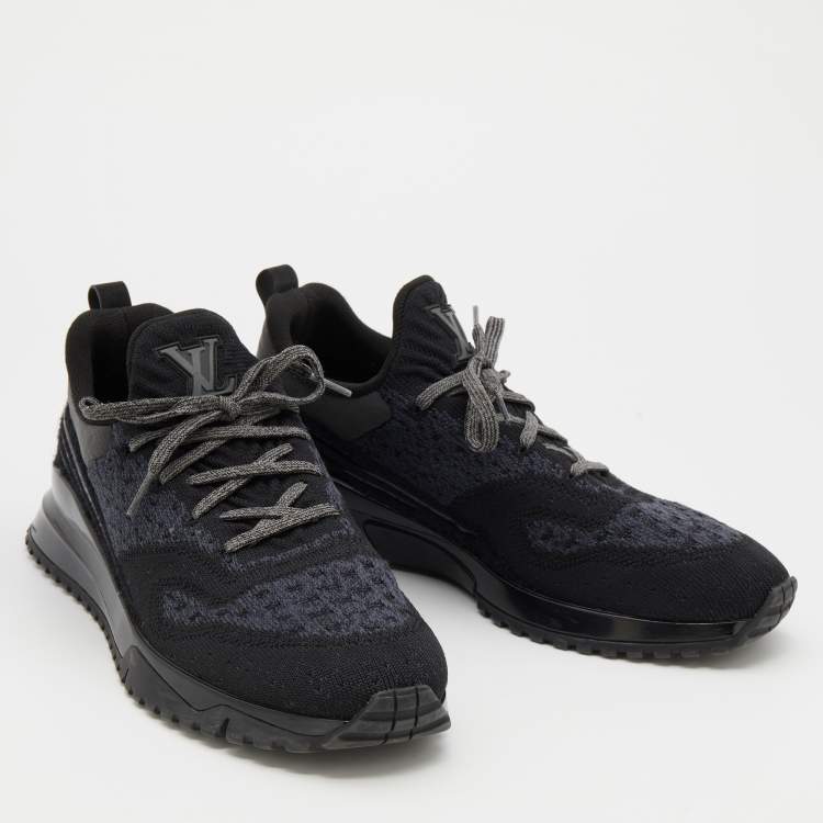 Pre Owned Louis Vuitton Black Knit Fabric VNR New Runner Low Top Sneakers Size 43