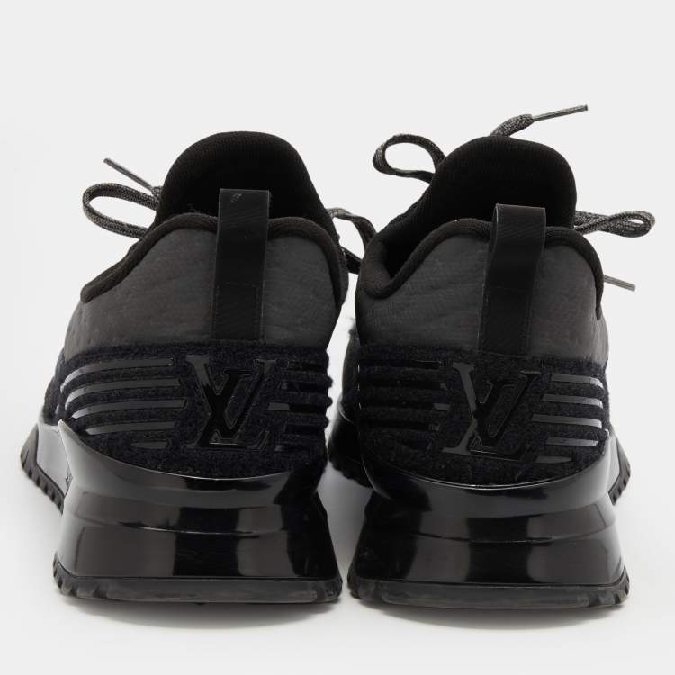 Pre Owned Louis Vuitton Black Knit Fabric VNR New Runner Low Top Sneakers Size 43