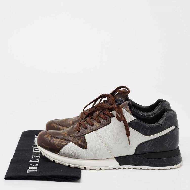 Pre Owned Louis Vuitton  Brown/Black Monogram Canvas Lace Up Sneakers Size 41.5