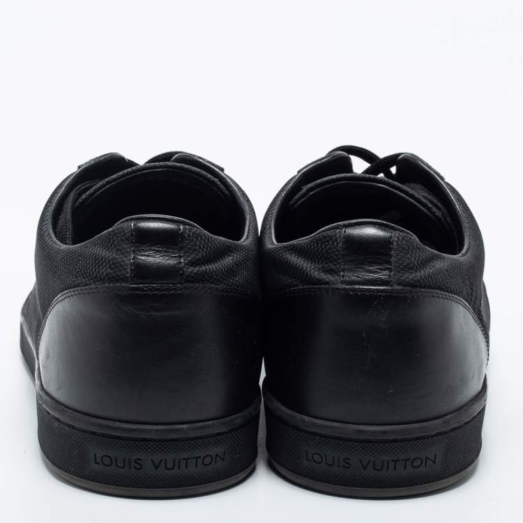 مملوكة مسبقًا Louis Vuitton Black Damier Graphite Nylon And Leather Offshore Sneakers Size 43