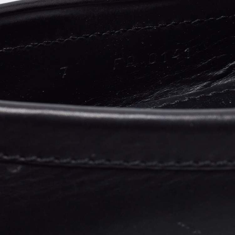 Pre Owned Louis Vuitton Black Leather Monte Loafers Size 41 