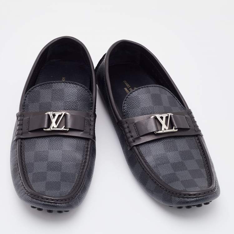 Pre Owned Louis Vuitton Damier Graphite Canvas Hockenheim Loafers Size 42