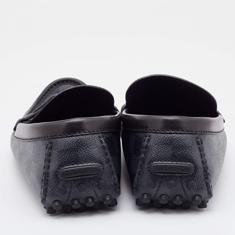Pre Owned Louis Vuitton Damier Graphite Canvas Hockenheim Loafers Size 42