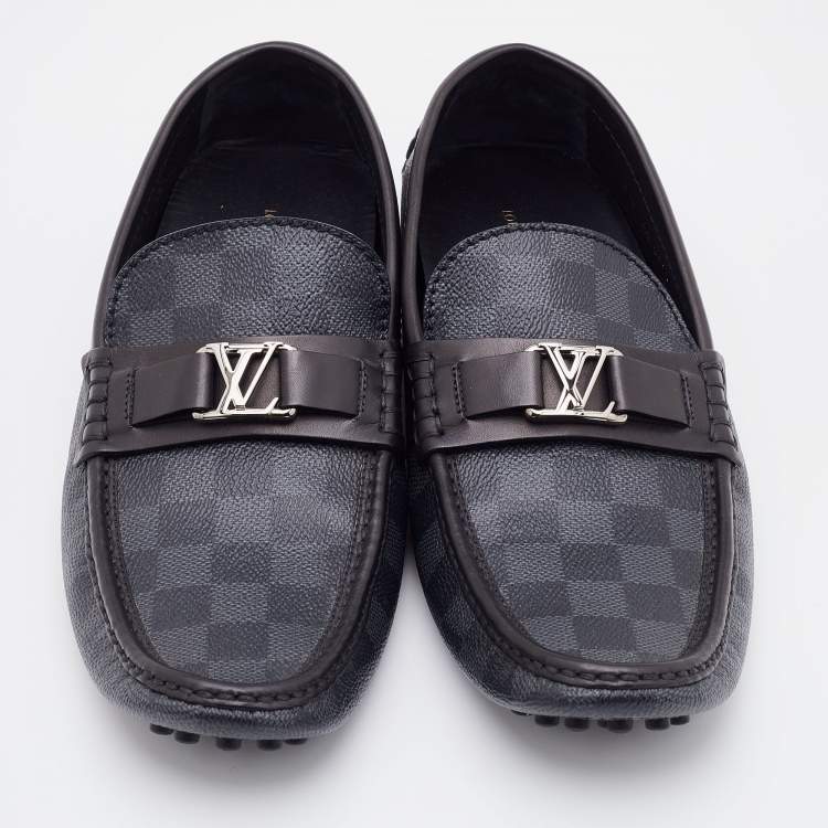 Pre Owned Louis Vuitton Damier Graphite Canvas Hockenheim Loafers Size 42