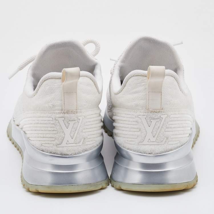 Pre Owned Louis Vuitton White Knit Fabric V.N.R Sneakers Size 42