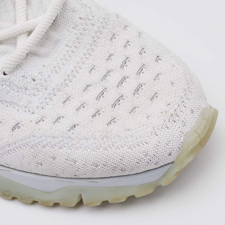 Pre Owned Louis Vuitton White Knit Fabric V.N.R Sneakers Size 42
