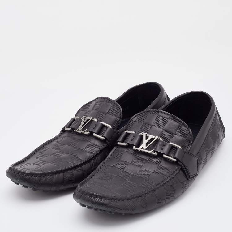 Louis Vuitton Black Damier Infini Leather Hockenheim Slip On