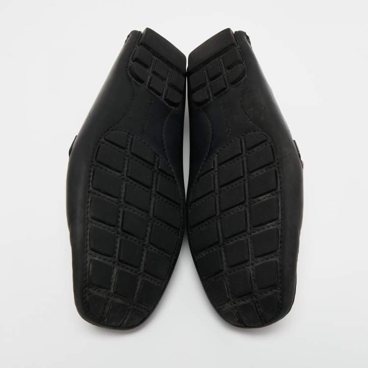Pre Owned Louis Vuitton Black Leather Monte Carlo Loafers Size 42