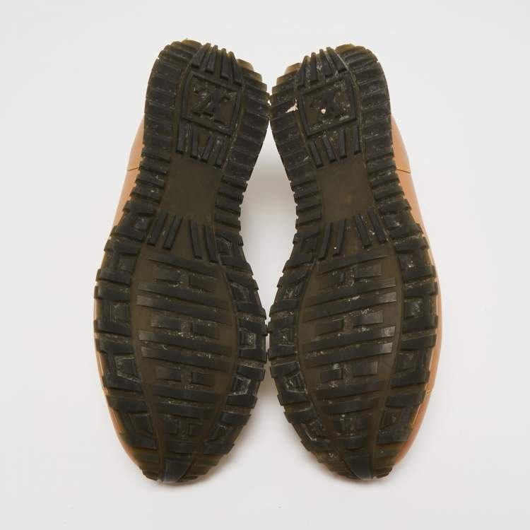 Pre Owned Louis Vuitton Brown Leather Run- Away Sneakers Size 42 