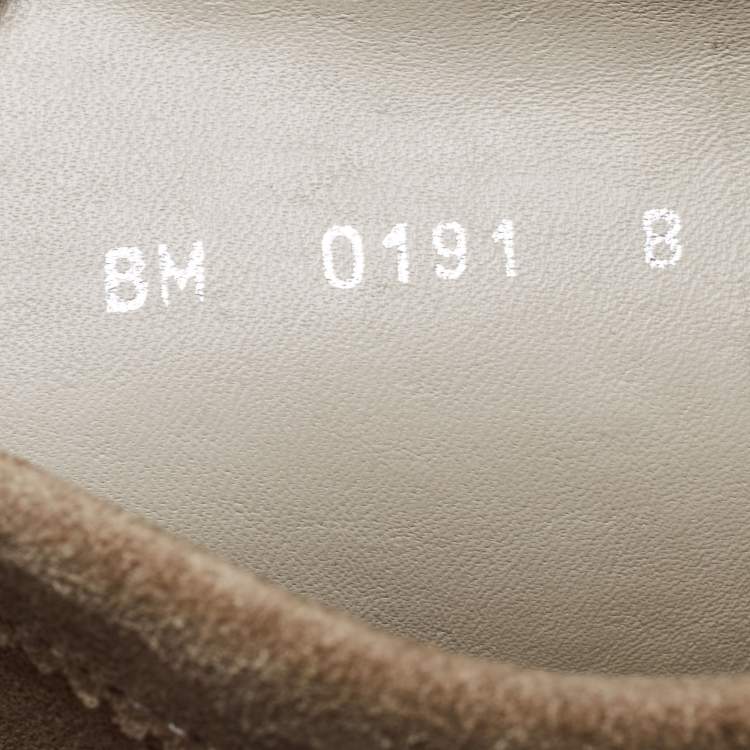 Pre Owned Louis Vuitton Grey Suede Ankle Length Boots Size 42