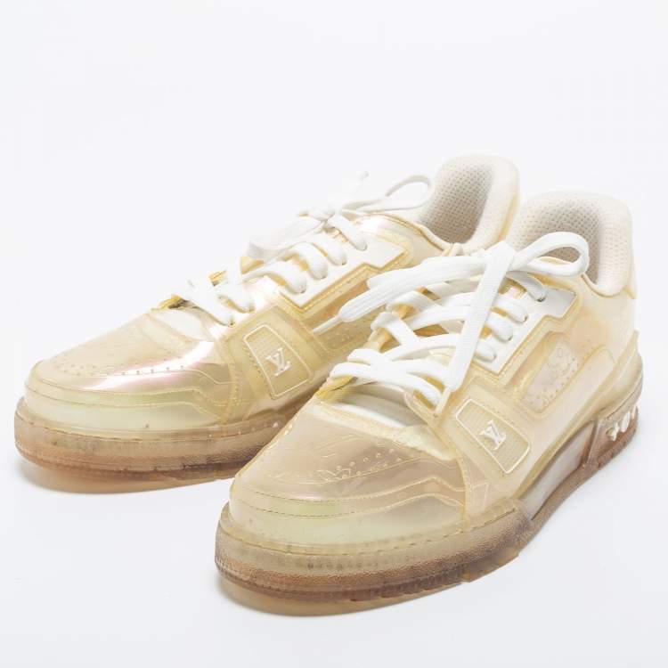 Louis Vuitton Transparent/Beige Monogram PVC Trainer Sneakers Size 41 Louis  Vuitton