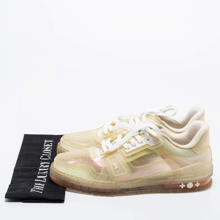 مملوكة مسبقًا Louis Vuitton Transparent Monogram PVC Trainer Sneakers Size 42