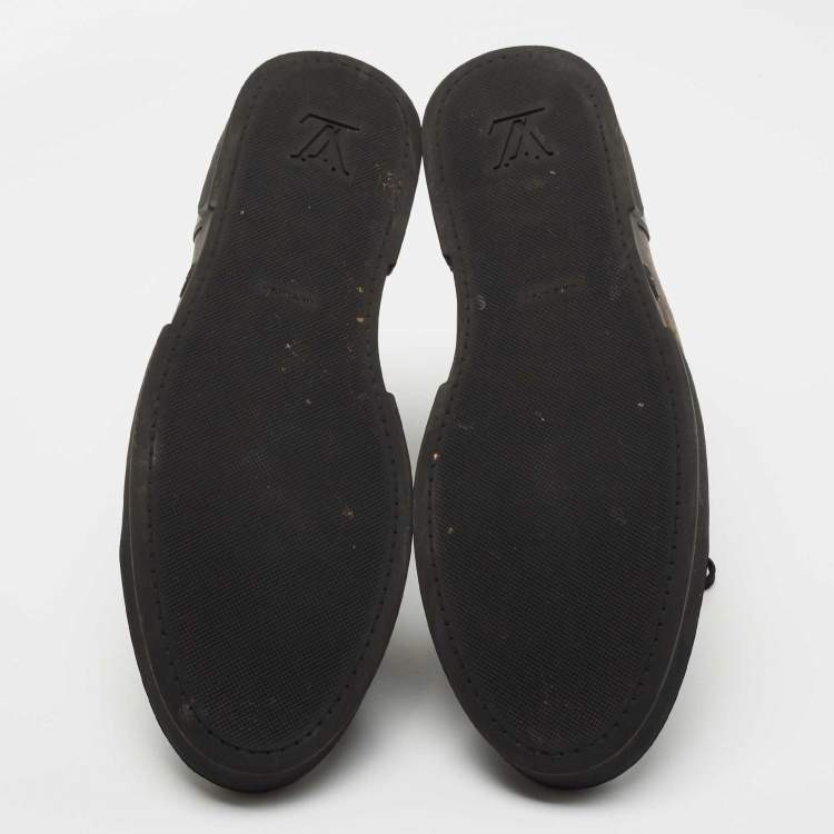 مملوكة مسبقًا Louis Vuitton Brown/Black Monogram Canvas and Leather Match Up Sneakers Size 42.5