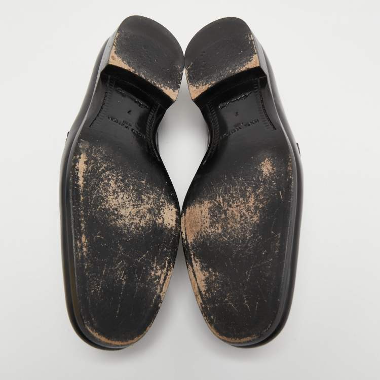 Pre Owned Louis Vuitton Black Leather Hockenheim Loafers Size 41 