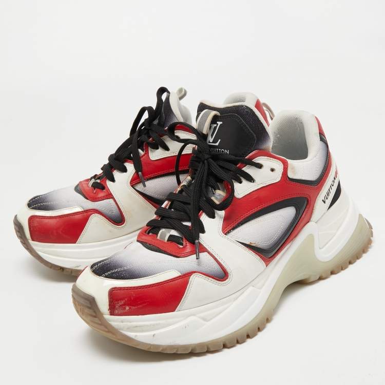 Louis Vuitton Men's Red Leather Run Away Sneaker
