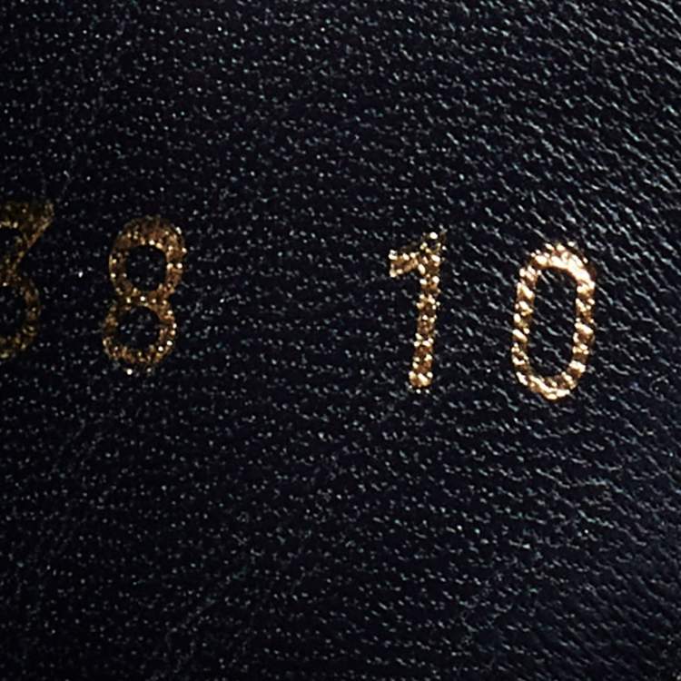 Pre Owned Louis Vuitton Navy Blue Epi Leather Flat Sandals Size 44