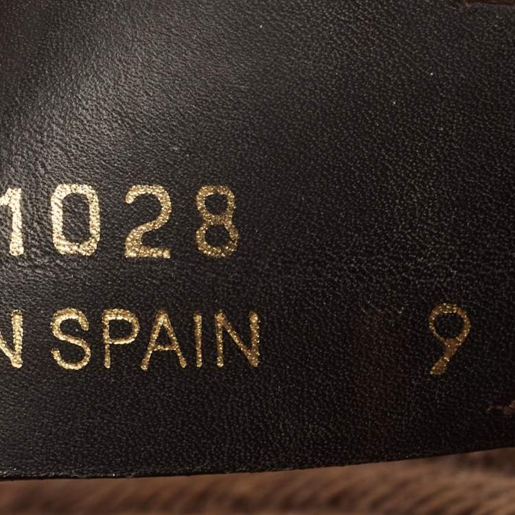 مملوكة مسبقًا Louis Vuitton Brown Leather Thong Flats Size 43