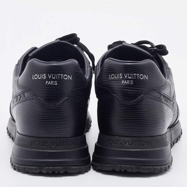 Pre Owned Louis Vuitton Black Leather Run Away Low Top Sneakers Size 42.5
