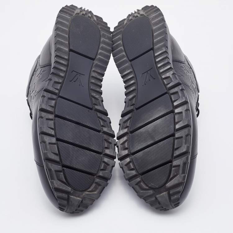 Pre Owned Louis Vuitton Black Leather Run Away Low Top Sneakers Size 42.5