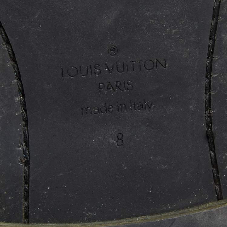 مملوكة مسبقًا Louis Vuitton Black Monogram Canvas and Leather Loafers Size 42