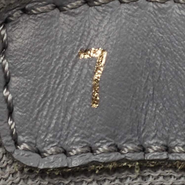 Pre Owned Louis Vuitton Silver Monogram Nylon and Canvas Low Top Sneakers Size 41