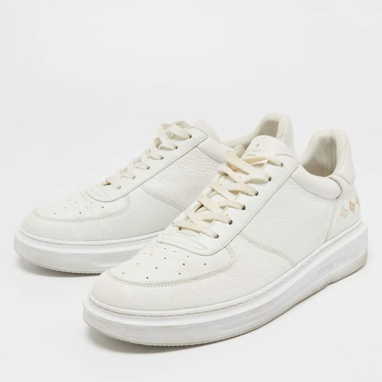 Louis Vuitton White Leather Low Top Sneakers Size 41