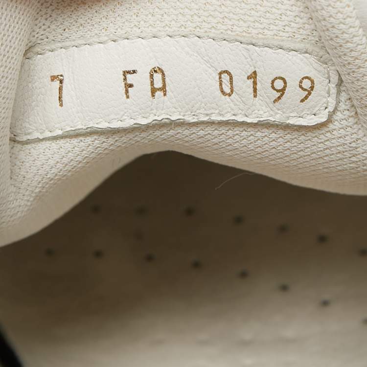 Pre Owned Louis Vuitton White Leather Low Top Sneakers Size 41