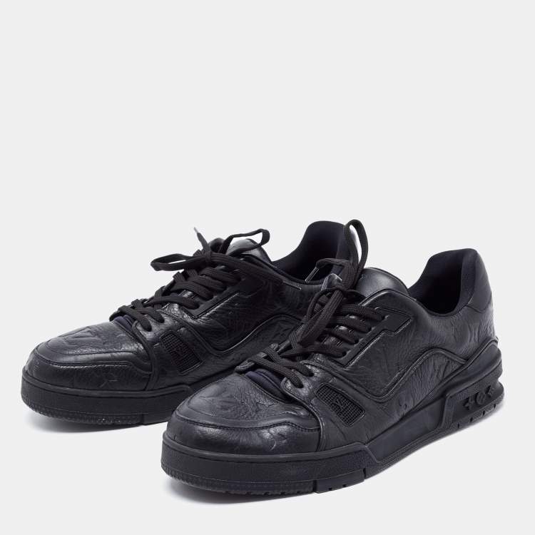 Fastlane leather low trainers Louis Vuitton Black size 8 UK in