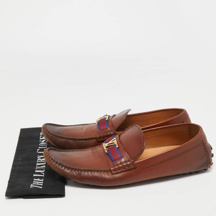 مملوكة مسبقًا Louis Vuitton Two Tone Leather Major Loafers Size 43
