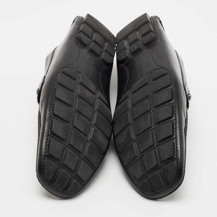 Pre Owned Louis Vuitton Black Leather Monte Carlo Loafers Size 43.5