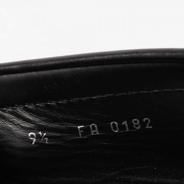 Pre Owned Louis Vuitton Black Leather Monte Carlo Loafers Size 43.5
