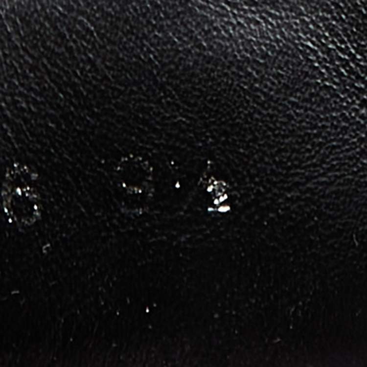 Pre Owned Louis Vuitton Black Croc Embossed Leather Frontrow Sneakers Size 43.5