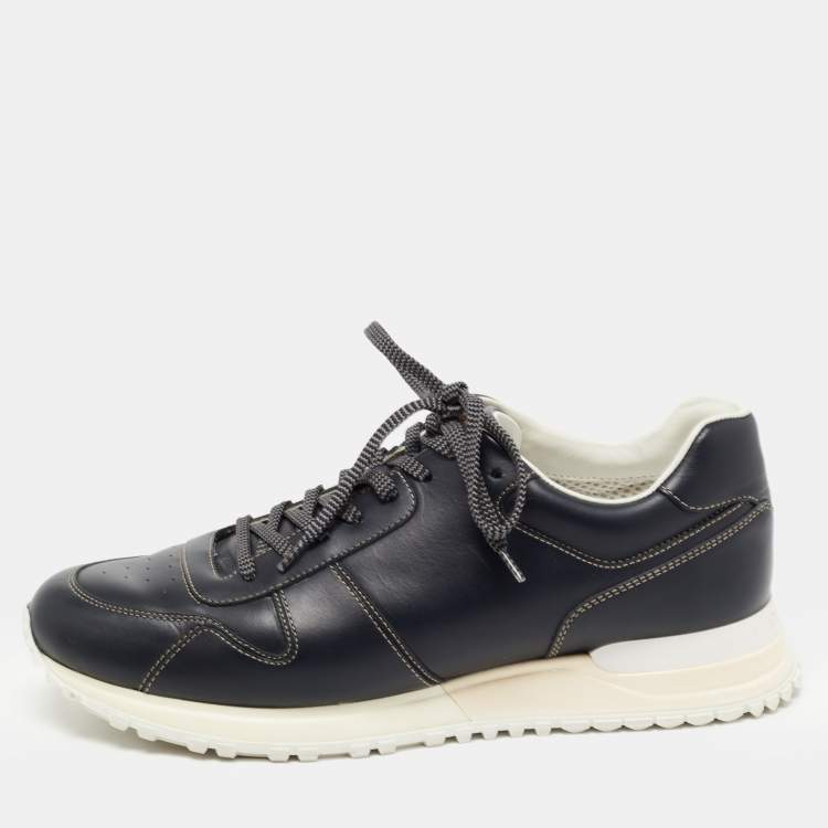 Louis Vuitton Navy Blue Leather Runaway Sneakers Size 39.5 Louis ...